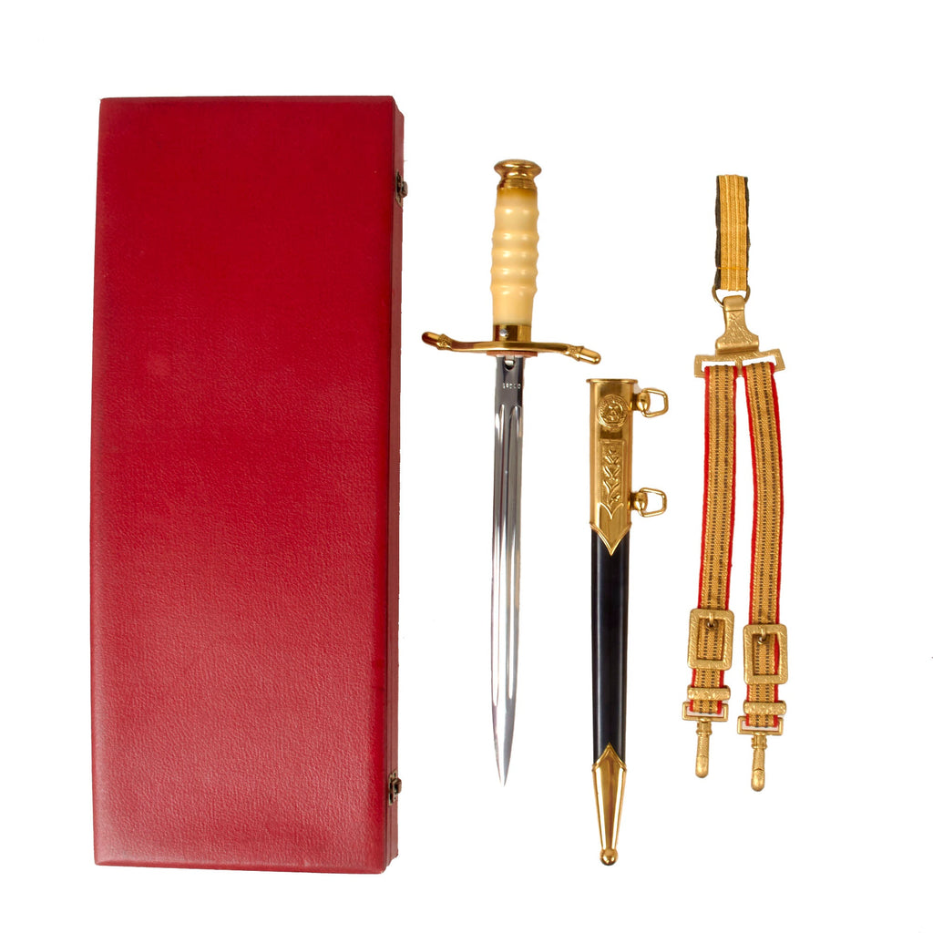 Original Cold War Era East German DDR NVA General Officer’s Dress Dagger Set With Presentation Case Original Items