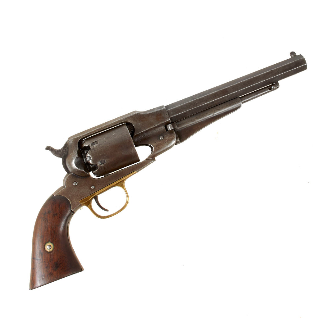 Original U.S. Civil War Remington New Model 1863 Army .44cal Percussion Revolver with Grip Cartouche - Serial 73053 Original Items
