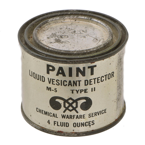 Original U.S. WWII Chemical Warfare Service M-5 Type II Vesicant Detector Paint Can Original Items