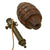 Original U.S. WWII Inert MkII Pineapple Grenade with Demilitarized M1 Firing Device Release Original Items