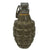 Original U.S. WWII Inert MkII Pineapple Grenade with Yellow Ring with M200A1 Fuze Original Items