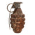 Original U.S. WWII Inert MkII Pineapple Frag. Grenade Painted White for Israeli Use Post-War