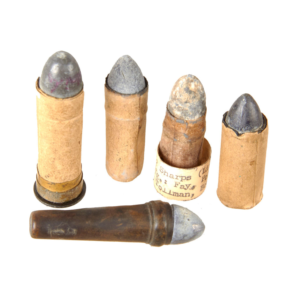 Original U.S. Civil War Era Cartridge Lot with Snider, Sharps, Gallagher, Burnside, & Smith - 5 Items Original Items