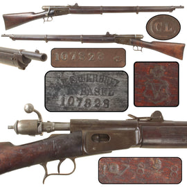 Original Swiss Vetterli Repetiergewehr Model 1871 Infantry Rifle by Valentin Sauerbrey of Basel, Serial No. 107828