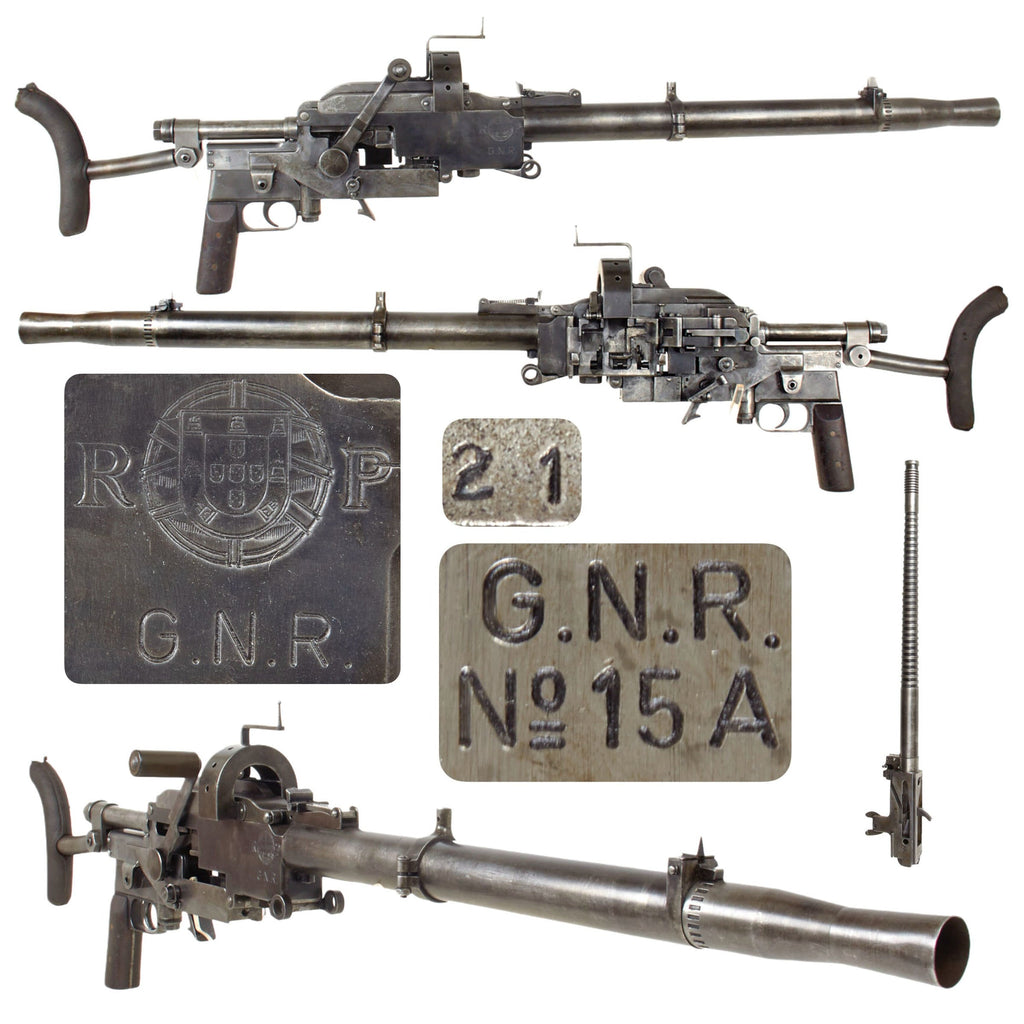 Original WWII Rare Danish Madsen M-1924 Belt Fed Tanker Display Machine Gun with Internal Components - Serial G.N.R. No. 15A Original Items