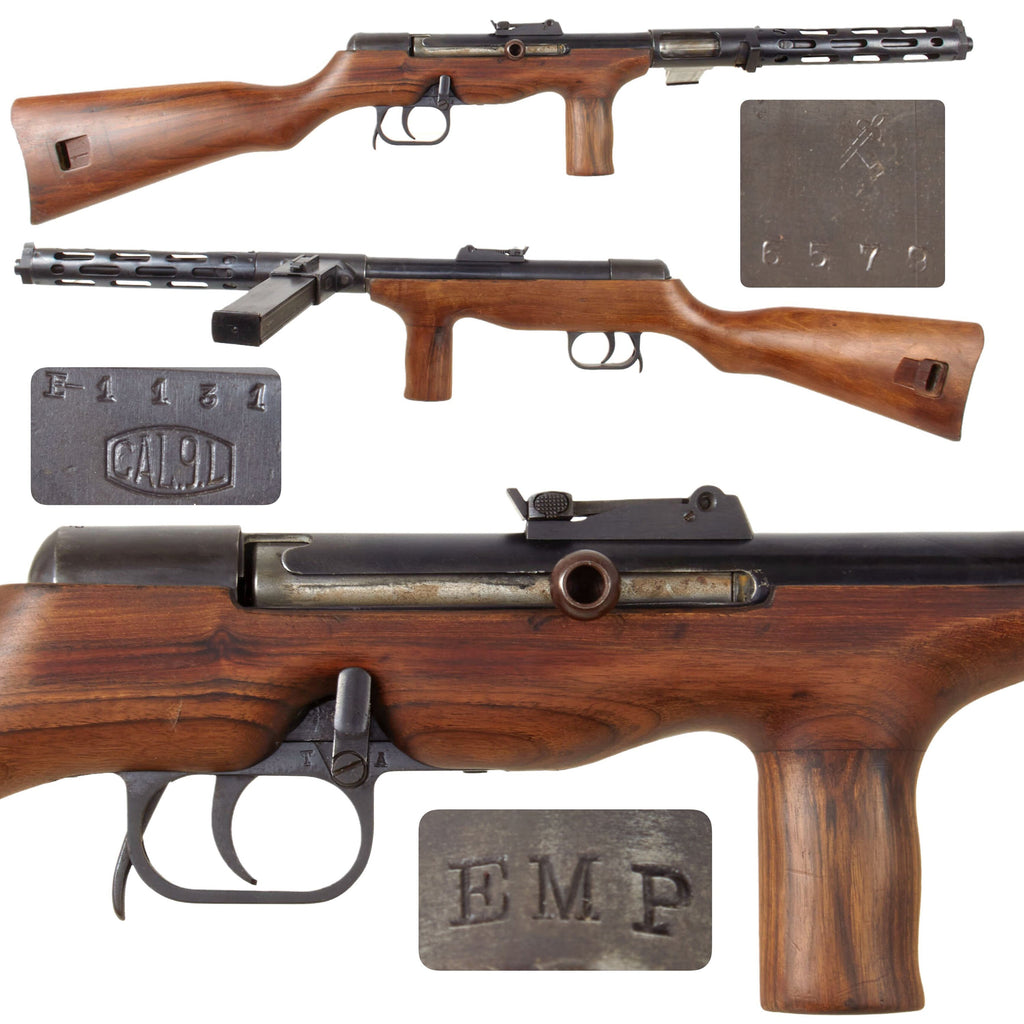 Original German Pre-WWII ERMA EMP Display Sub Machine Gun with Spanish Civil Guard Marked Magazine - Serial E-1131 Original Items