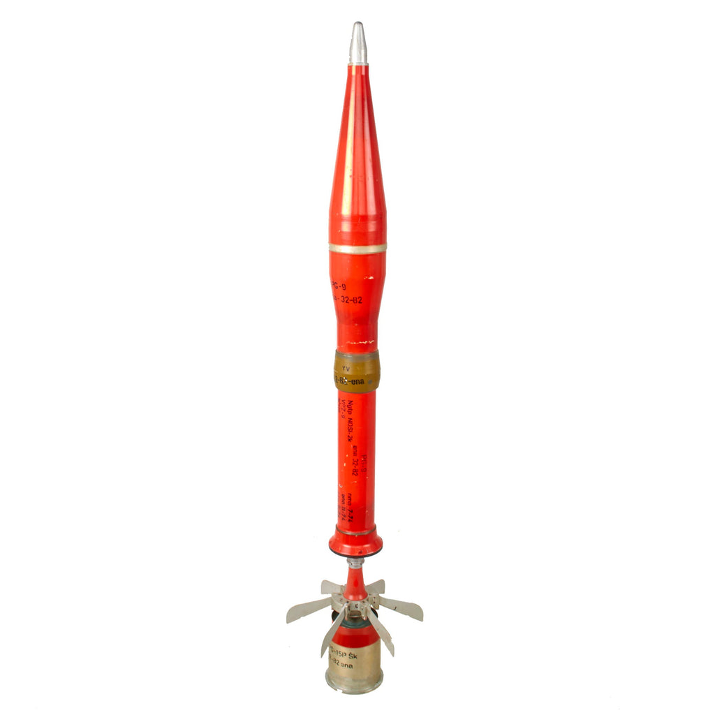 Original Czech Cold War Era Inert SPG-9 Recoilless Anti-Tank Gun Training Rocket - Dated 1982 Original Items