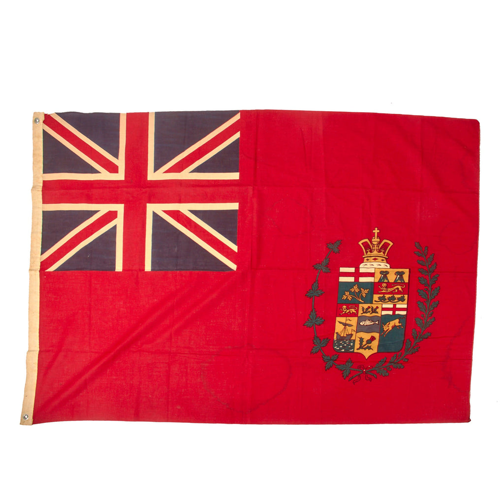 Original Canadian WWI Early National Red Ensign Flag (1868-1921) with Wreathed Nametag for Phyllis Hessin - 35 ½ x 52” Original Items