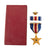 Original U.S. WWII Navy Early Issue Silver Star Medal with Wrap Brooch in Early Issue Numbered Red Box with Pin & Ribbon - Excellent Original Items