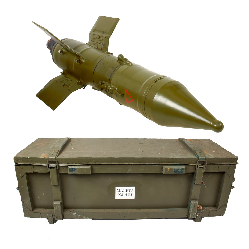 Original Soviet Russian Cold War 9M14 Malyutka / AT-3 Sagger Trainer Missile in Transit Chest - Inert Original Items