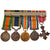 Original British WWI Mini Medal Bar with Order of the British Empire and India General Service Medal with 1919 Afghanistan NWF Clasp Original Items