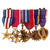 Original U.S. WWII Six-Place Mini-Medal Bar with DFC & Silver Star on Period Mount - Excellent Original Items