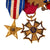 Original U.S. WWII Six-Place Mini-Medal Bar with DFC & Silver Star on Period Mount - Excellent Original Items