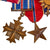 Original U.S. WWII Six-Place Mini-Medal Bar with DFC & Silver Star on Period Mount - Excellent Original Items