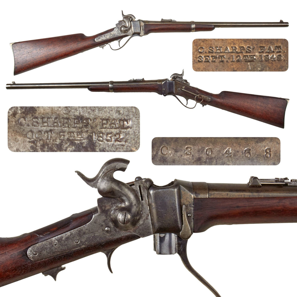 Original U.S. Civil War Sharps New Model 1863 Vertical Breech Saddle-Ring Carbine - Serial C,30468 - Unconverted Original Items
