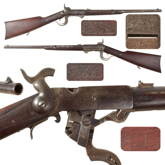 Original U.S. Civil War Fifth Model 1864 Burnside Saddle Ring Cavalry Carbine with Excellent Bore and Cartouches - Matching Serial 13768 Original Items