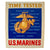 Original U.S. Vietnam War USMC “Time Tested” Metal Double-Sided Enlistment Sign - 29 ¾ x 39 ½”