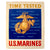 Original U.S. Vietnam War USMC “Time Tested” Metal Double-Sided Enlistment Sign - 29 ¾ x 39 ½”