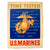 Original U.S. Vietnam War USMC “Time Tested” Metal Double-Sided Enlistment Sign - 29 ¾ x 39 ½” Original Items