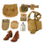 Original U.S. WWII Field Gear & Uniform Lot with Gas Mask, Belt Rig, and Boots