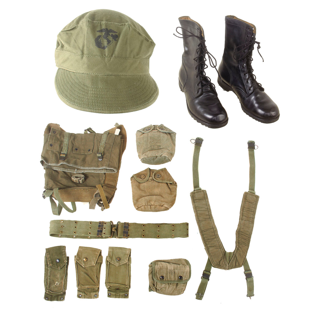 Original U.S. Vietnam War Era USMC Marine Corps Field Gear Lot - 11 Items Total