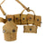 Original U.S. WWII USMC M1923 Belt Rig with USN Ka-Bar Knife, Two 4th Pattern Rabbit Ear Canteen Covers with Canteens, First Aid Pouch, and P-41 Suspenders Original Items