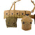 Original U.S. WWII USMC M1923 Belt Rig with USN Ka-Bar Knife, Two 4th Pattern Rabbit Ear Canteen Covers with Canteens, First Aid Pouch, and P-41 Suspenders Original Items