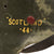 Original German WWII USGI Repainted Travel Diary Large M42 Helmet with 1943 Dated 58cm Liner and Chinstrap - Stamped EF66 Original Items