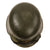 Original German WWII USGI Repainted Travel Diary Large M42 Helmet with 1943 Dated 58cm Liner and Chinstrap - Stamped EF66 Original Items