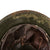 Original German WWII USGI Repainted Travel Diary Large M42 Helmet with 1943 Dated 58cm Liner and Chinstrap - Stamped EF66 Original Items