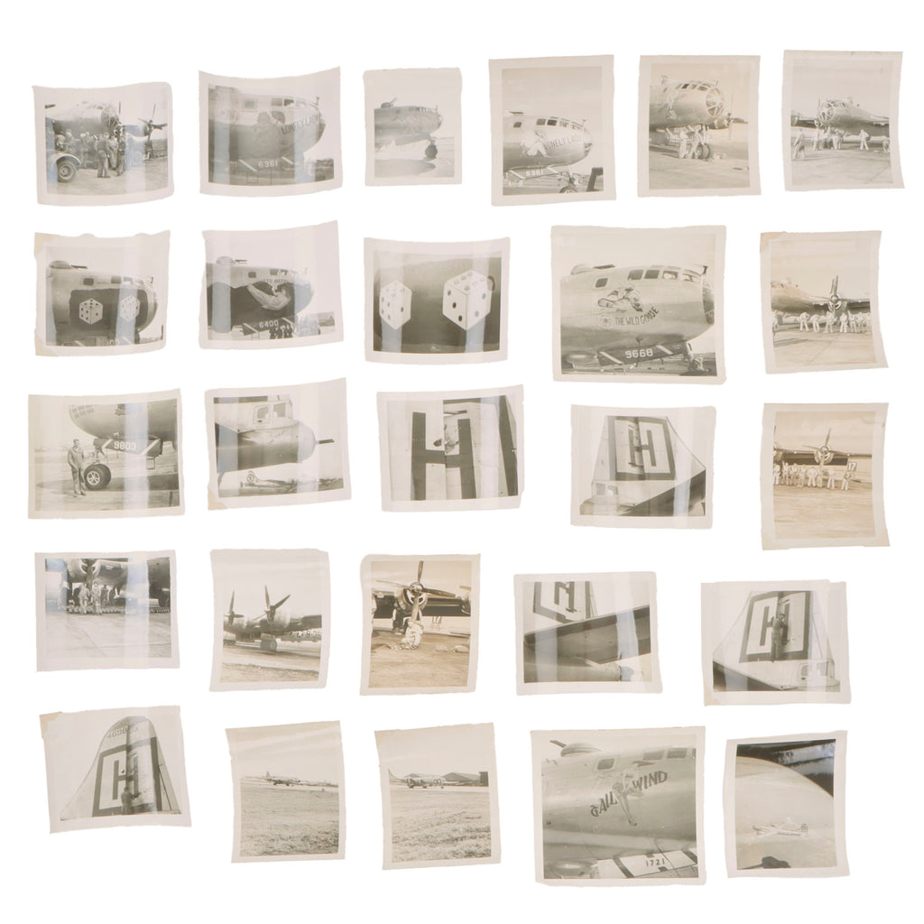 Original U.S. WWII AAF B-29 Photograph Collection Including 12 Nose Art Photos - 26 Photos Total Original Items