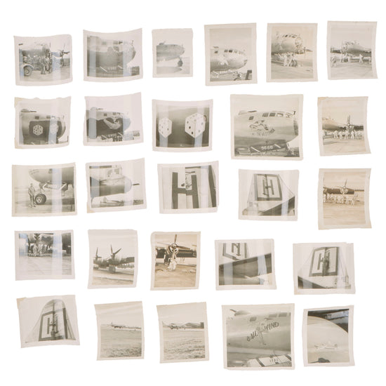 Original U.S. WWII AAF B-29 Photograph Collection Including 12 Nose Art Photos - 26 Photos Total Original Items
