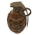 Original U.S. WWII Inert MkII Pineapple Grenade with Yellow Ring with M200A1 Fuze Converted During War to M10A2 Fuze Original Items
