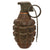 Original U.S. WWII Inert MkII Pineapple Grenade with Yellow Ring with M200A1 Fuze Converted During War to M10A2 Fuze Original Items