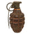 Original U.S. WWII Inert MkII Pineapple Grenade with Yellow Ring with M200A1 Fuze Converted During War to M10A2 Fuze Original Items