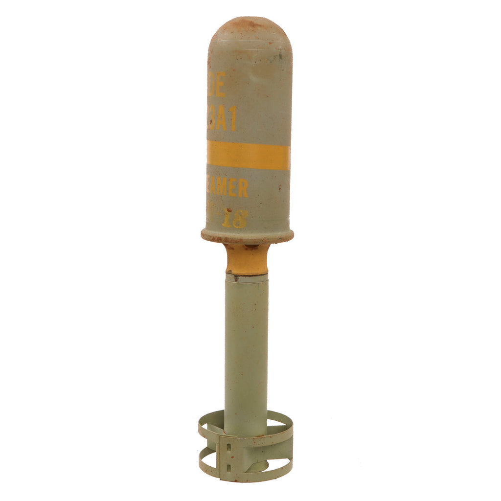 Original U.S. WWII Era Inert M23A1 Yellow Streamer Smoke Rifle Grenade Original Items