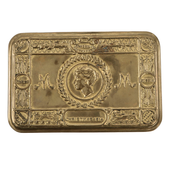 Original British WWI Princess Mary 1914 Empty Christmas Gift Box Tin Original Items