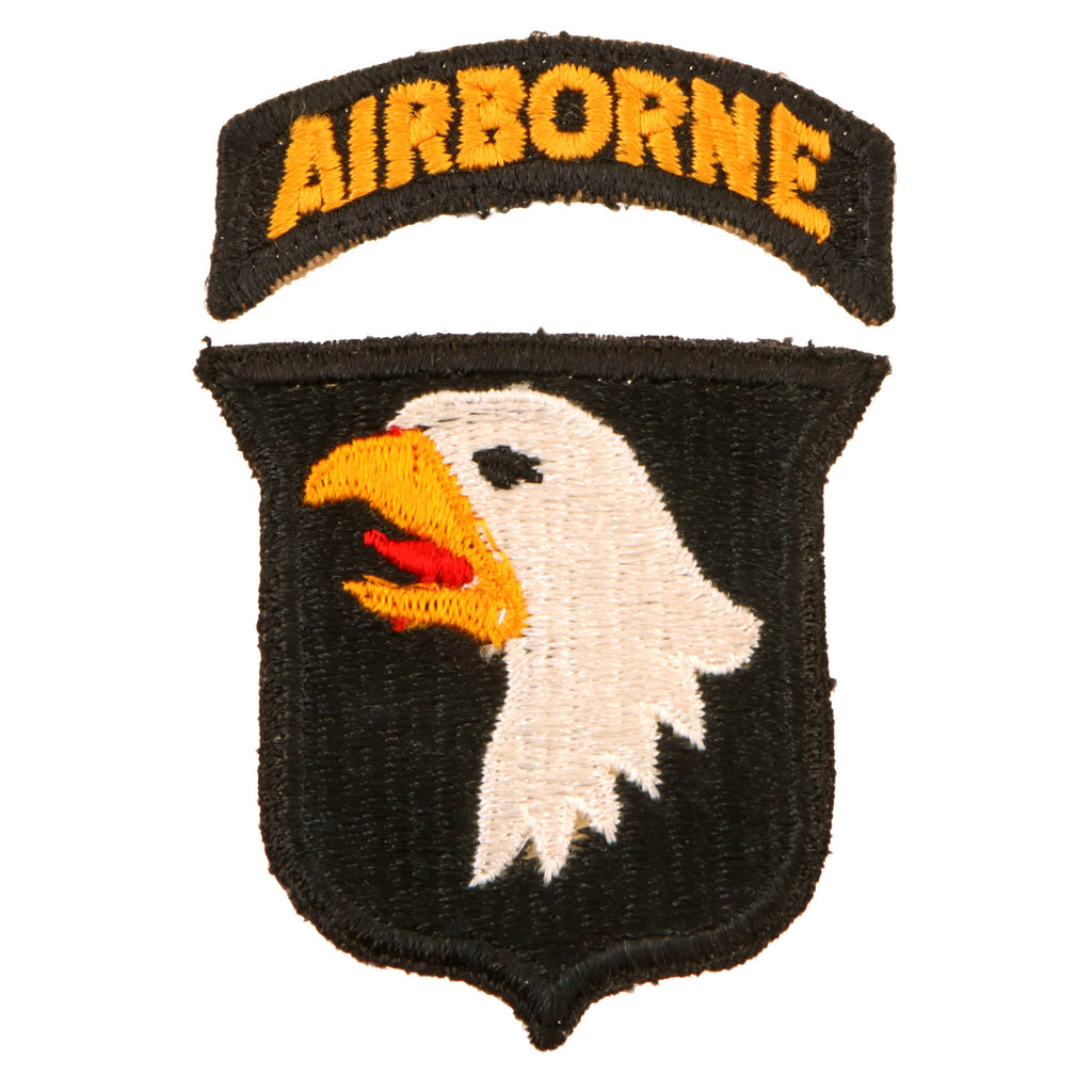 Original U.S. WWII 101st Airborne Division Type 4 Patch with Rocker Original Items