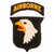 Original U.S. WWII 101st Airborne Division Type 4 Patch with Rocker Original Items