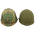 Original U.S. Vietnam War M1 Helmet with 1969 Dated Camouflage Cover and Liner - Broken Liner Chinstrap