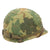 Original U.S. Vietnam War M1 Helmet with 1969 Dated Camouflage Cover and Liner - Broken Liner Chinstrap