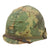 Original U.S. Vietnam War M1 Helmet with 1969 Dated Camouflage Cover and Liner - Broken Liner Chinstrap