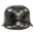 Original German WWII M34 Square Dip Ordnungspolizei Police Double Decal Steel Helmet by Eisenhüttenwerke Thale with Liner