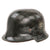 Original German WWII M34 Square Dip Ordnungspolizei Police Double Decal Steel Helmet by Eisenhüttenwerke Thale with Liner