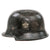 Original German WWII M34 Square Dip Ordnungspolizei Police Double Decal Steel Helmet by Eisenhüttenwerke Thale with Liner