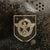 Original German WWII M34 Square Dip Ordnungspolizei Police Double Decal Steel Helmet by Eisenhüttenwerke Thale with Liner