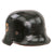 Original German WWII M34 Square Dip Ordnungspolizei Police Double Decal Steel Helmet by Eisenhüttenwerke Thale with Liner