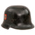 Original German WWII M34 Civic Square Dip NSDAP Double Decal Police Steel Helmet with Liner and Rubber Chinstrap - Ordnungspolizei