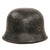 Original German WWII M34 Civic Square Dip NSDAP Double Decal Police Steel Helmet with Liner and Rubber Chinstrap - Ordnungspolizei