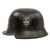 Original German WWII M34 Civic Square Dip NSDAP Double Decal Police Steel Helmet with Liner and Rubber Chinstrap - Ordnungspolizei